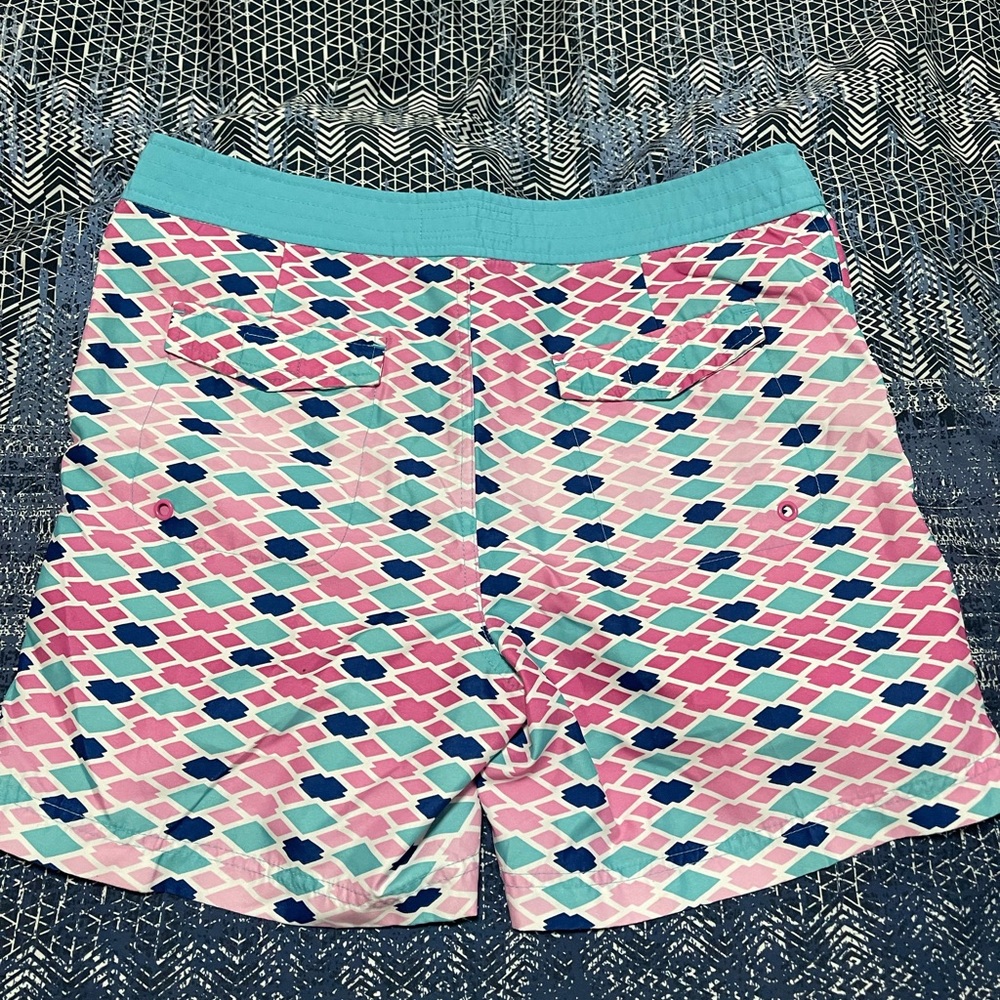 Mens Original Penguin Print Swim Trunks